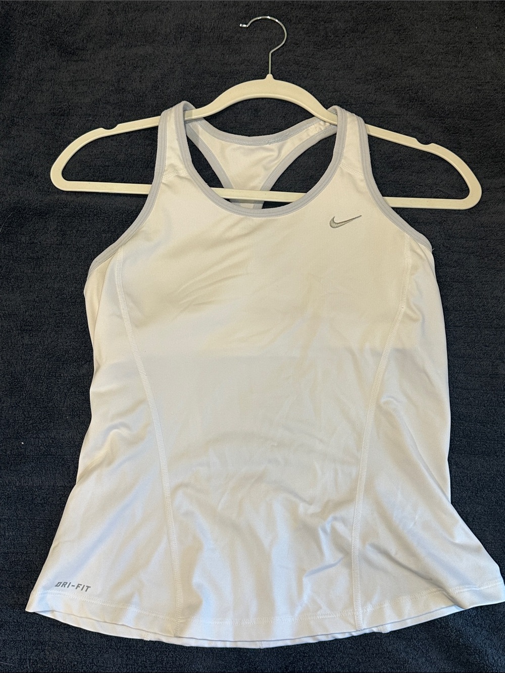 Nike White Racerback Dri-FIT Tank Top